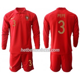 Portugal Pepe 3 Voetbaltenues Kind Thuis EK 2020 - LS (+ Korte broeken)